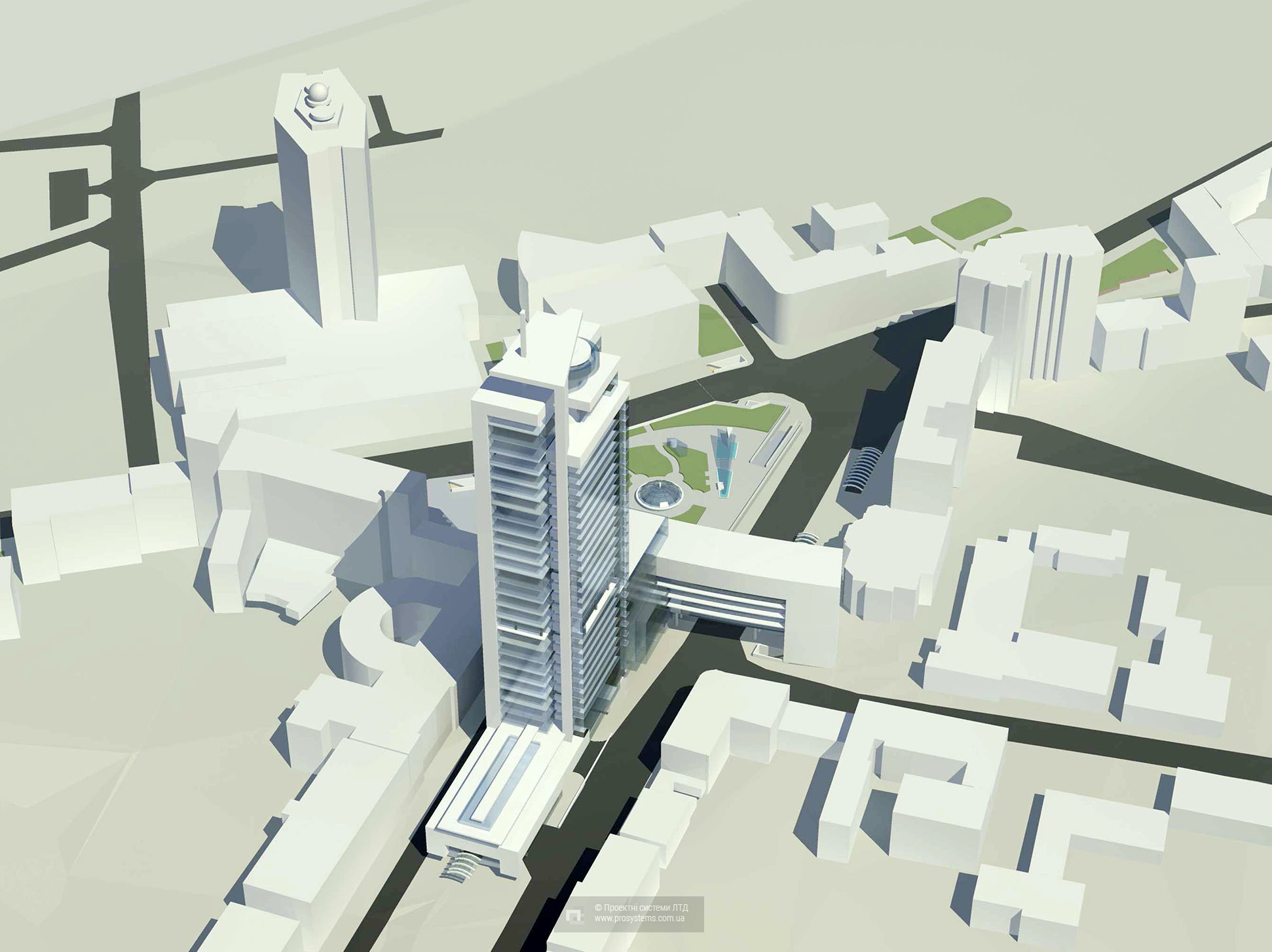 Office building at L'vivska Sq (Variant 3)
