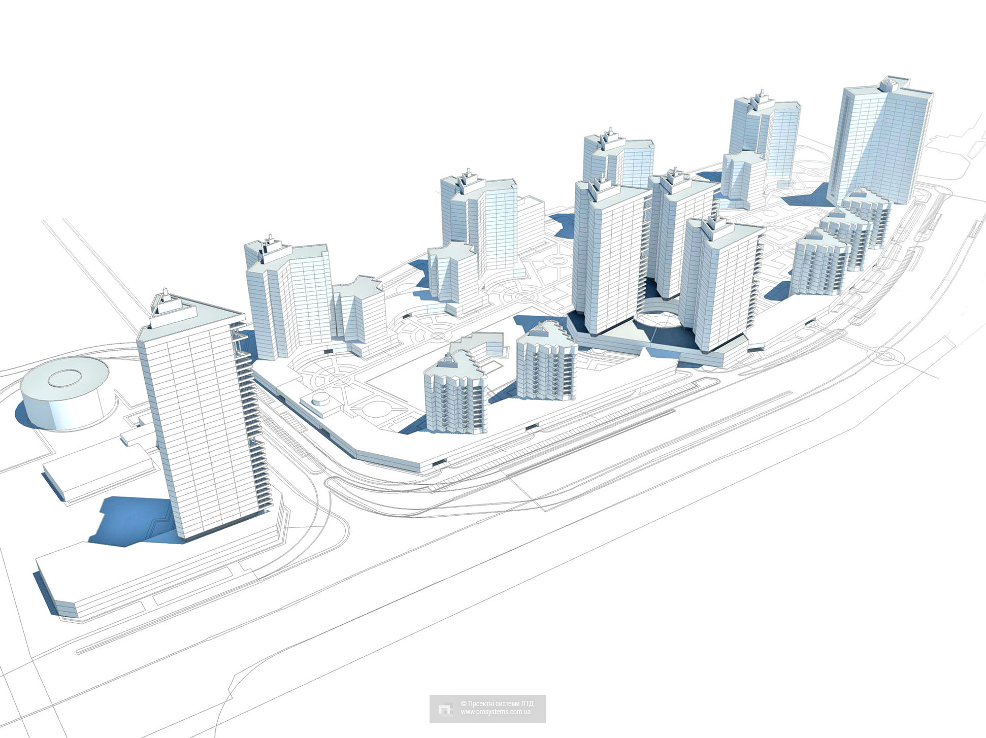 Multifunctional complex in the city of Kiev