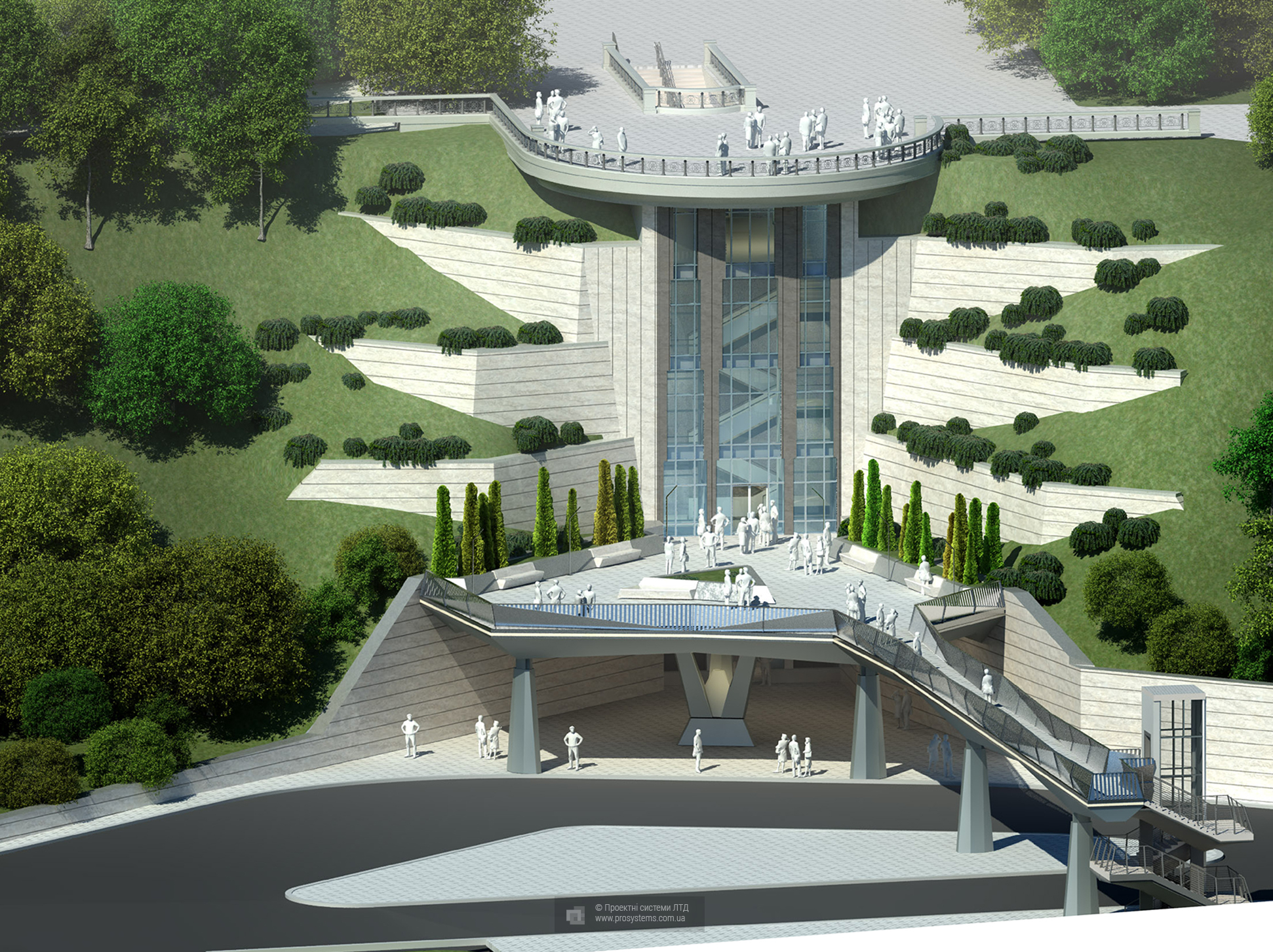 Reconstruction of the observation deck on the Parkova Rd