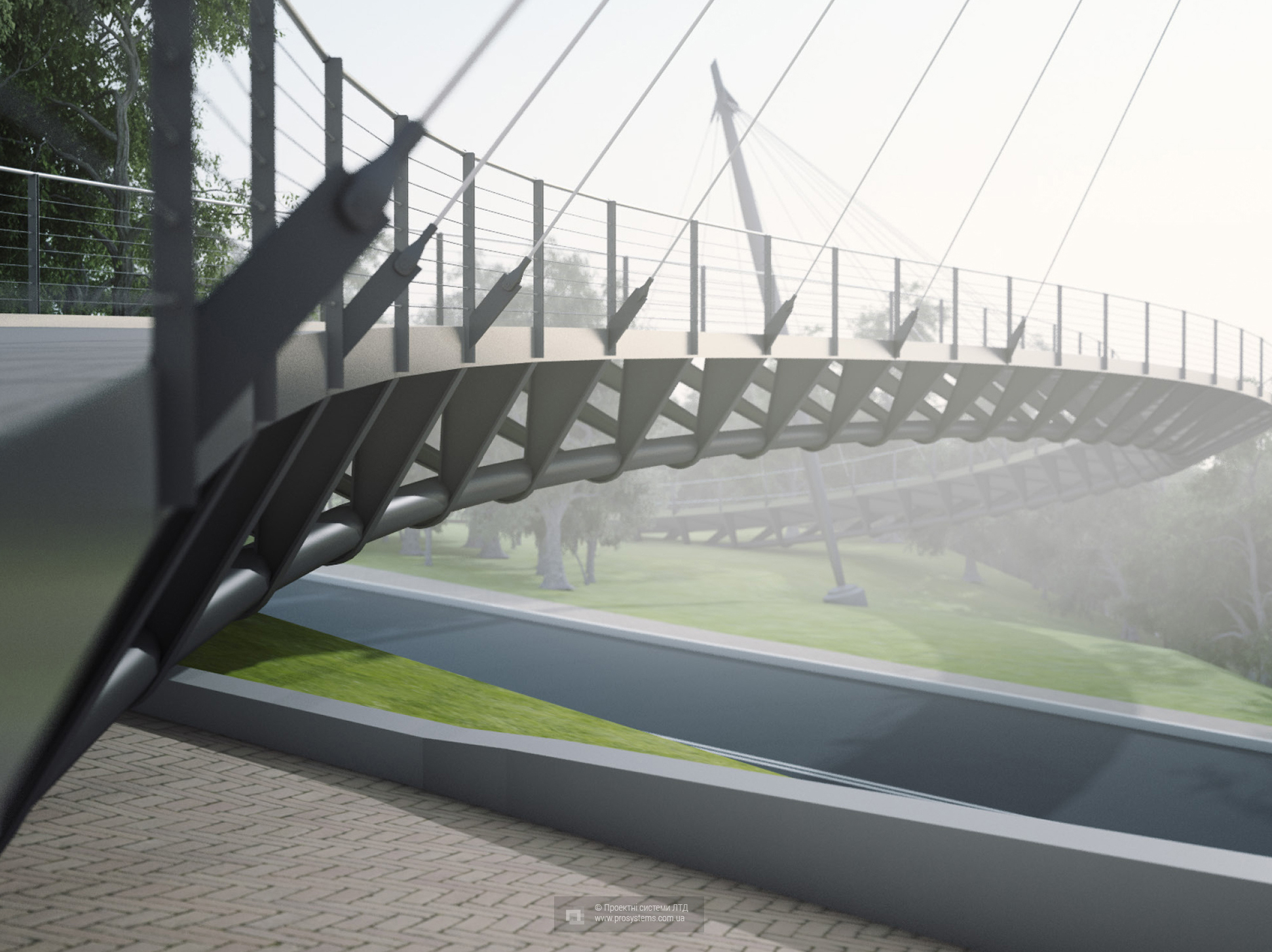 Pedestrian-bicycle bridge